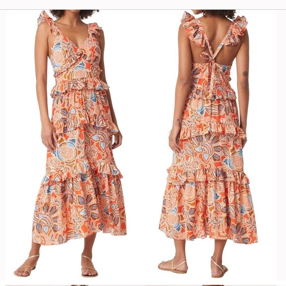 morrison floral satin midi dress MISA Los Angeles Morrison Dress in Pink Animal Floral